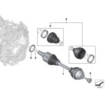 Uszczelniacz zimering dyferencjału przód BMW 4WD Xi Xd E46 E53 E60 E70 E83 E90 F01 F10 F07 F13 F15 F20 F30 - 33107505601