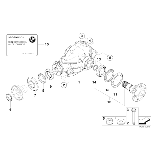 33107505603 Zimering mostu półosi BMW E46 E81 E87 E83 E84 E90 E91 E92 E93 F20 F22 F30 F32 F34 F36 - 33107505603 - Części oryginalne BMW Łódź | Sklep internetowy BMW