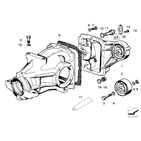 Uszczelka mostu dyferencjału BMW E32 E34 E36 E38 Z3 730 735 518 520 525 530 535 323 325 328 M3 - 33111211708