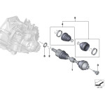 Pierścień zabezpieczający BMW E38 E39 E46 X5 X6 E60 E63 E65 E81 X3 X1 E90 F01 F10 F20 X4 F30 F45 MINI G20 G30 - 33131214961