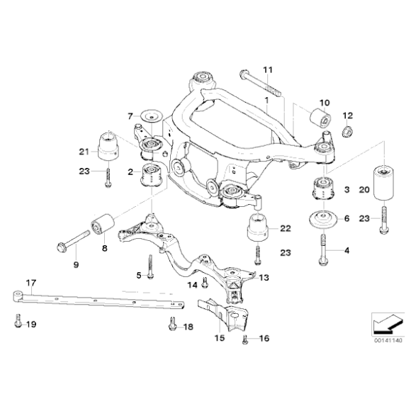 Śruba z podkładką BMW E36 E46 E60 E61 E83 E85 E86 E89 F80 F82 F83 F87 R60 R61 - 33176760337