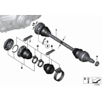Podkładka półosi BMW E21 E30 E32 E34 E36 E38 E46 E53 X5 E60 E61 E63 E64 E65 E70 E71 X6 E81 E83 X3 E84 X1 E90 E91 F15 F16 - 33207