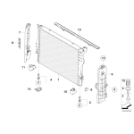 Chłodnica wody BMW E81 E90 E91 E92 E88 125i 130i 323i 325i 330i 330xi X1 - 17117562079