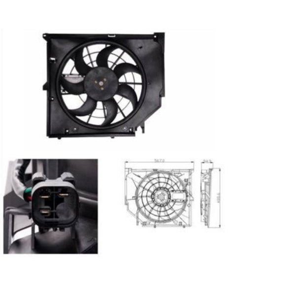 Wentylator skraplacza klimatyzacji BMW 318d 318td 320d 330d 330Cd 330xd 330Cd - 64546988915