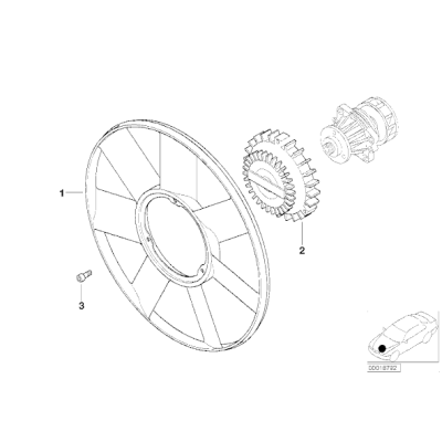 Wiatrak wentylatora BMW E30 E46 E39 E38 X5 525d 530d 330d 320d 318d 730d 525tds 324td- 54347073381