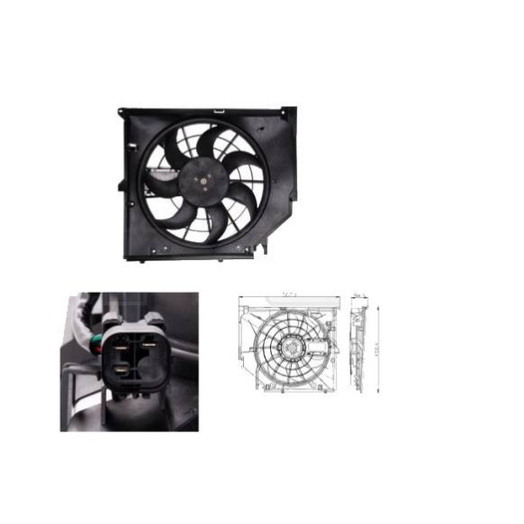 Wentylator chodnicy BMW E46 320i 323i 325i 328i 330i prod. po 10.1998r. - 17117561757