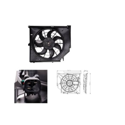 Wentylator chodnicy BMW E46 320i 323i 325i 328i 330i prod. po 10.1998r. - 17117561757