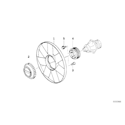 Visco sprzęgło wentylatora BMW E38 E36 E39 525tds 325tds 725tds M51 - 11522246042