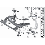 Nakrętka samozabezp. z kołnierzem BMW E39 E60 E61 E63 E65 F01 F06 F07 F10 F11 F13 F80 - 33306760349