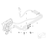 Wąż chłodnicy powrotny BMW E46 316i 318i M43 - 64218377783
