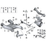 Podkładka mimośrodowa wahacza tył BMW E38 E39 E60 E61 E63 E64 E65 520 523 525 528 530 535 540 550 730 740 645 630 - 33306760592