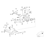 33326770060 Wahacz tył prawy górny BMW E38 725tds 728i 730i 730d 735i 740i 740d 750i - 33326770060 - Części oryginalne BMW Łódź | Sklep internetowy BMW