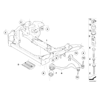 Wahacz przód prawy BMW E90 E91 E87 E81 X1 1,6 1,8 2,0 2,5 3,0 3,5 - 31126770850