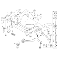 Wahacz przód prawy BMW E60 E61 520 530 525 545 540 550 523 - 31126760182