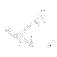 Wahacz przód BMW E46 xi - Oryginał BMW - 31126758533