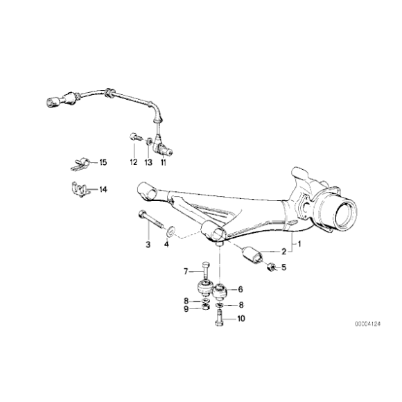 Łącznik wahacza tył BMW E34 E32 E28 728 730 735 740 750 520 525 530 535 540 M5 - 33321126476