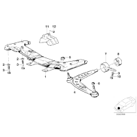 Wahacz przód prawy BMW E30 316i 318i 318is 320i 324td 325i 325e. - 31121127726