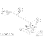Nakrętka samozabezpieczająca z kołnierzem BMW E36 E46 E90 E38 E39 E60 E53 E70 E83 F10 F12 F20 F15 F30 MINI - 33326760668