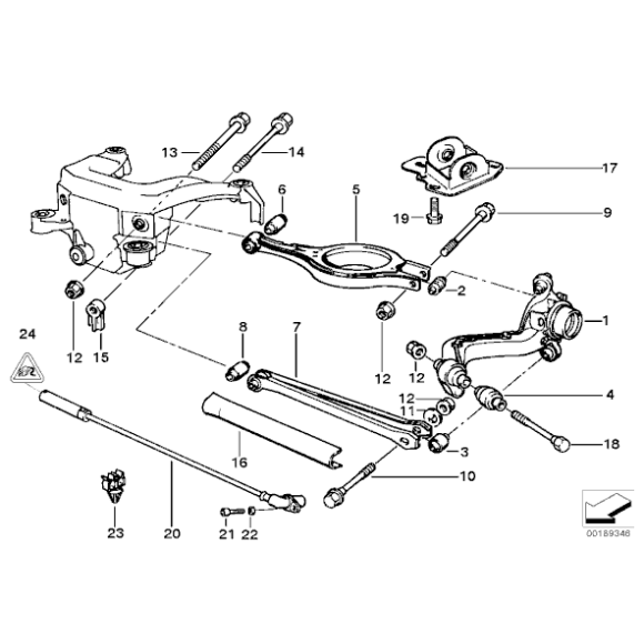 33326770813 Wahacz tylny E36 E46 - 33326770813 - Części oryginalne BMW Łódź | Sklep internetowy BMW