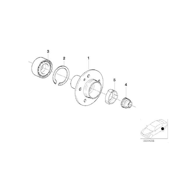 Łożysko koła tył E38 E31 E46 X3 - Oryginał BMW - 33411090505