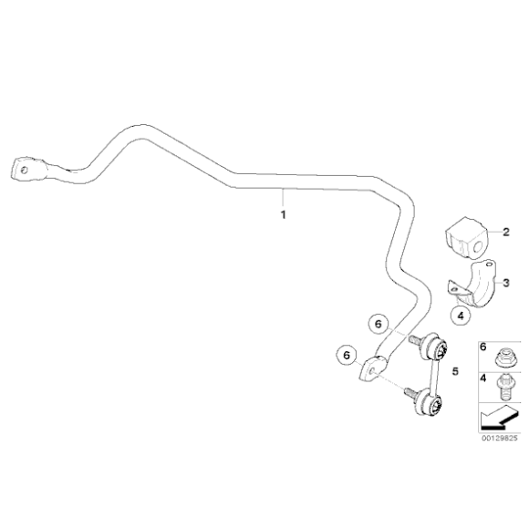 Łącznik stabilizatora tył BMW E83 E83N X3 2,0d 2,0i 3,0i 3,0d 1,8d 2,5si 3,0sd 3,0si - 33503414297