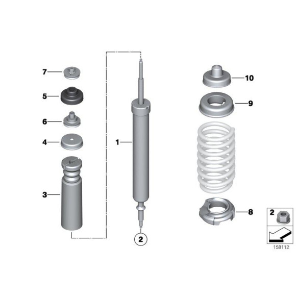 Łożysko amortyzatora tył górna część BMW E81 E87 E90 E91 E93 E92 E88 E84 X1 - 33506771737