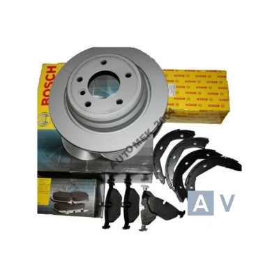 Tarcze wentylowane + klocki + szczęki tył BMW E39 520 523 525 528 530 540