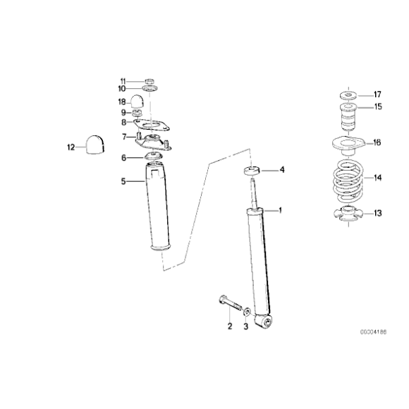 Osłona amortyzatora E30 E36 Compact - Oryginał BMW - 33521129263