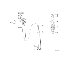 Osłona amortyzatora E30 E36 Compact - Oryginał BMW - 33521129263