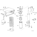 Osłona amortyzatora tył BMW E31 840Ci 840i 850Ci 850CSi - 33521134044