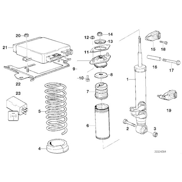Osłona amortyzatora tył BMW E31 840Ci 840i 850Ci 850CSi - 33521134044