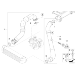 Uszczelka turbosprężarki BMW E46 E90 E60 E65 X3 X5 330d 325d 525d 530d 730d - 11617801222