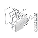 Uszczelka słupka B drzwi dolna lewa BMW F15 F85 M X5 - 51767318509
