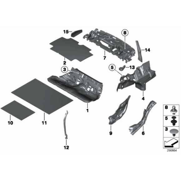 51487301069 Uszczelka ścianki bocznej lewa BMW F30 F31 316 318 320 325 328 330 335 340 - 51487301069 - Części oryginalne BMW Łódź | Sklep internetowy BMW