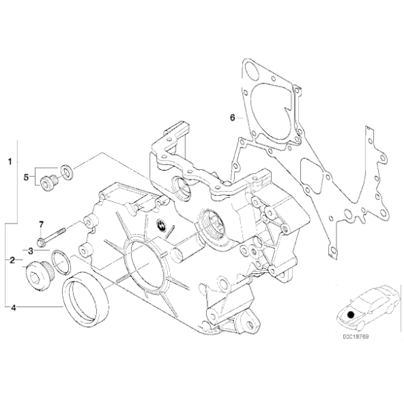 11147795784 Uszczelka rozrządu BMW E60 E61 E65 E70 E83 E90 335d 330d 325d 730d 635d 525d 530d 535d - 11147795784 - Części oryginalne BMW Łódź | Sklep internetowy BMW