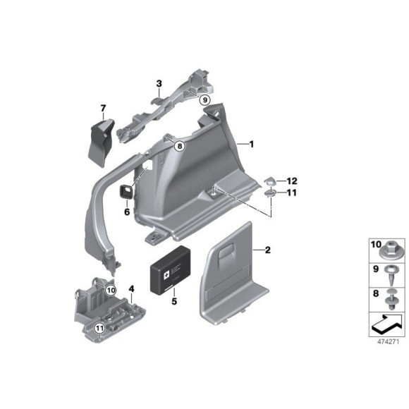 51487370306 Uszczelka poszycia lewa BMW F36 F36N 418 420 425 428 430 435 440 - 51487370306 - Części oryginalne BMW Łódź | Sklep internetowy BMW
