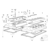 11120034104 Uszczelka pokrywy zaworów BMW E39 E38 X5 E53 4,4i 4,6is 535i 540i 735i 740i M62 - 11120034104 - Części oryginalne BMW Łódź | Sklep internetowy BMW