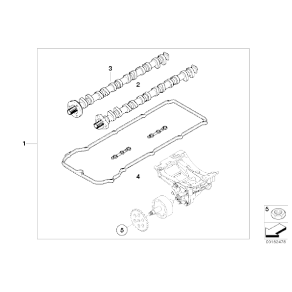 11120030496 Uszczelka pokrywy zaworów BMW E46 E39 E60 E65 X5 X3 520 525 530 325 330 730 2,5i 3,0i prod po 09.2002r - 11120030496 - Części oryginalne BMW Łódź | Sklep internetowy BMW