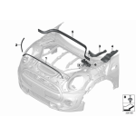 Uszczelka pokrywy silnika przód przednia MINI F55 F56 F57 Cooper One - 51767300559