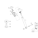 Osłona kolumny amortyzatora tył BMW E39 Touring E53 X5 3,0d 3,0i - 33531093787