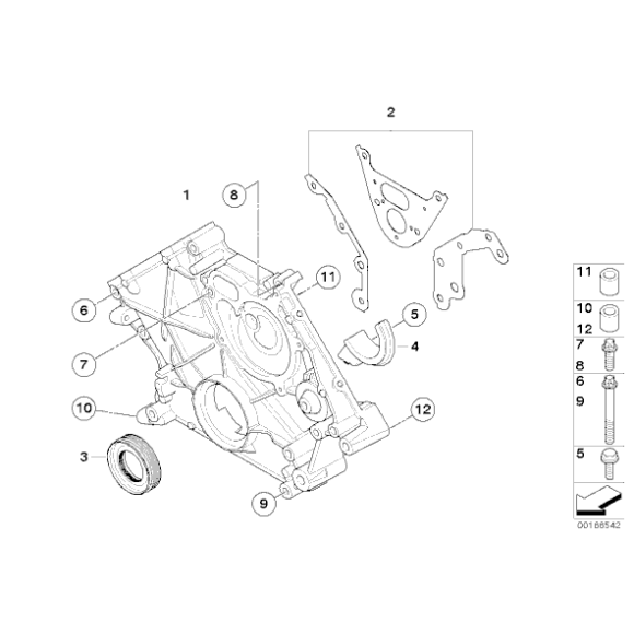 Uszczelka pokrywy rozrządu BMW E70 E71 F01 F07 F10  F11 F12 F13 F15 F16 F85 F86 650 550 750 M - 11147566411