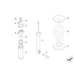 Podkładka sprężyny tył dolna BMW E46 E83 X3 Z4 316 318 320 323 325 328 330 M3 - 33531094518