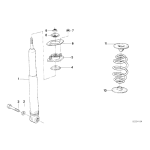 Podkładka sprężyny tył górna BMW E30 E36 Compact 316 318 323 320 324 325 M3 318ti 323ti - 33531128610