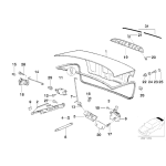 Uszczelka pokrywy bagażnika BMW E36 Coupe 316 318 320 323 325 328 M3   - 51718171244