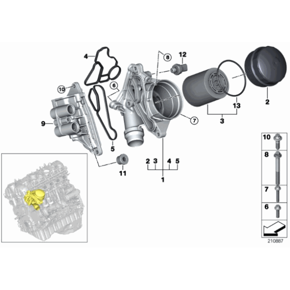 11428637820 Uszczelka podstawy filtra oleju BMW E60 E61 E63 E65 E70 E81 E83 E84 E87 E90 E91 E92 F01 F06 F10 F11 F12 F15 F20 F21 F25 F26 F30  - Części oryginalne BMW Łódź | Sklep internetowy BMW