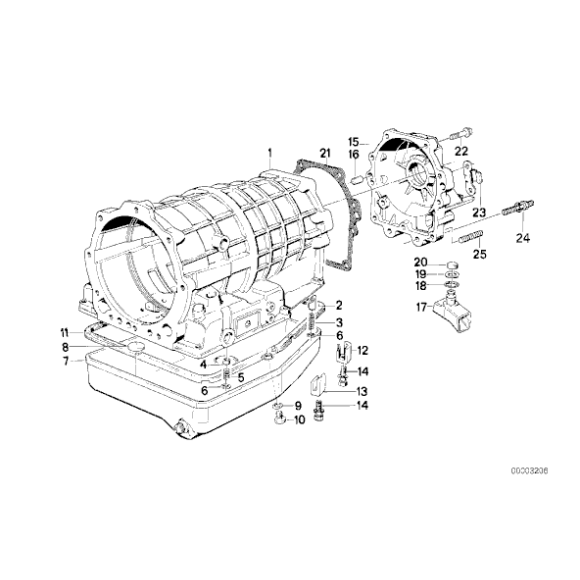 Uszczelka miski automatycznej skrzyni biegów BMW E23 E24 E28 E30 E31 E34 E32 4HP22/24 - 24111217082
