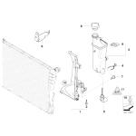 Mocowanie zbiorniczka wyrównawczego chłodnicy BMW E46 316 318 320 323 325 328 330 - 17111436250