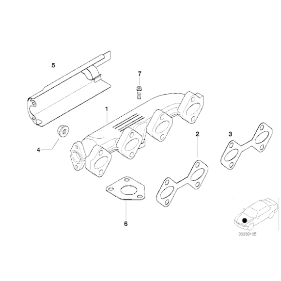 Uszczelka kol. wydechowego BMW E46 E39 E90 E60 E87 X3 X5 E38 730d 520d 525d 530d 318s 320d 325d 330d - 11627798177
