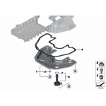 Uszczelka miski olejowej dolna BMW E60 E61 E63 E64 E65 E66 645Ci 650i 735i 740i 745i 750i 760i 540i 550i 545i - 11137506774