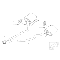 Łącznik rury wydechowej BMW E24 E28 E30 E36 E38 E39 E46 E53 X5 E60 E61 E65 E83 X3 F25 F46 F48 MINI - 18307560777